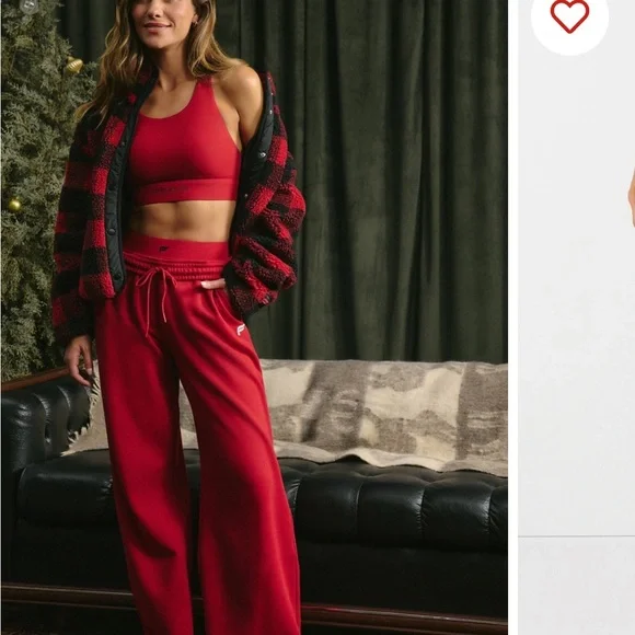 NEW Fabletics Cozy Fleece Sweat Set: Hoodie & Wide Leg Sweatpants - Picture 9 of 12